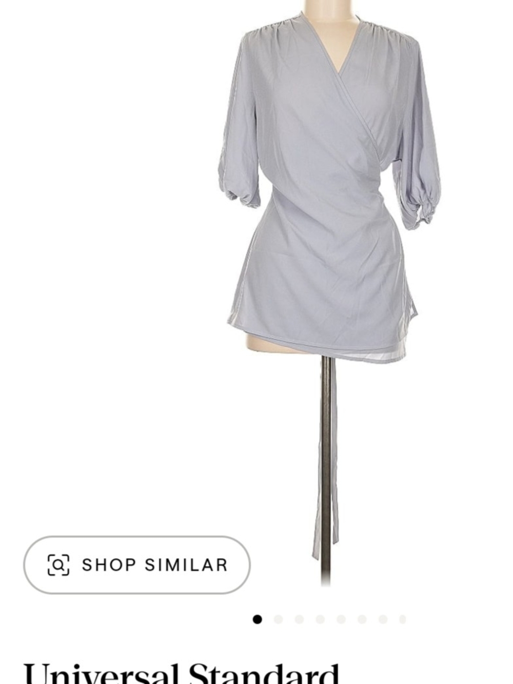 Universal Standard Light Gray Wrap-Style Women’s Top